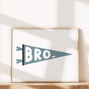 Arte con banderines para hermanos: Decoración moderna para habitaciones de niños (Descarga digital)