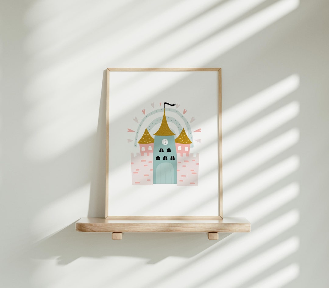 Fairytale Castle Art Print: Princess Nursery Decor (digital Download ...