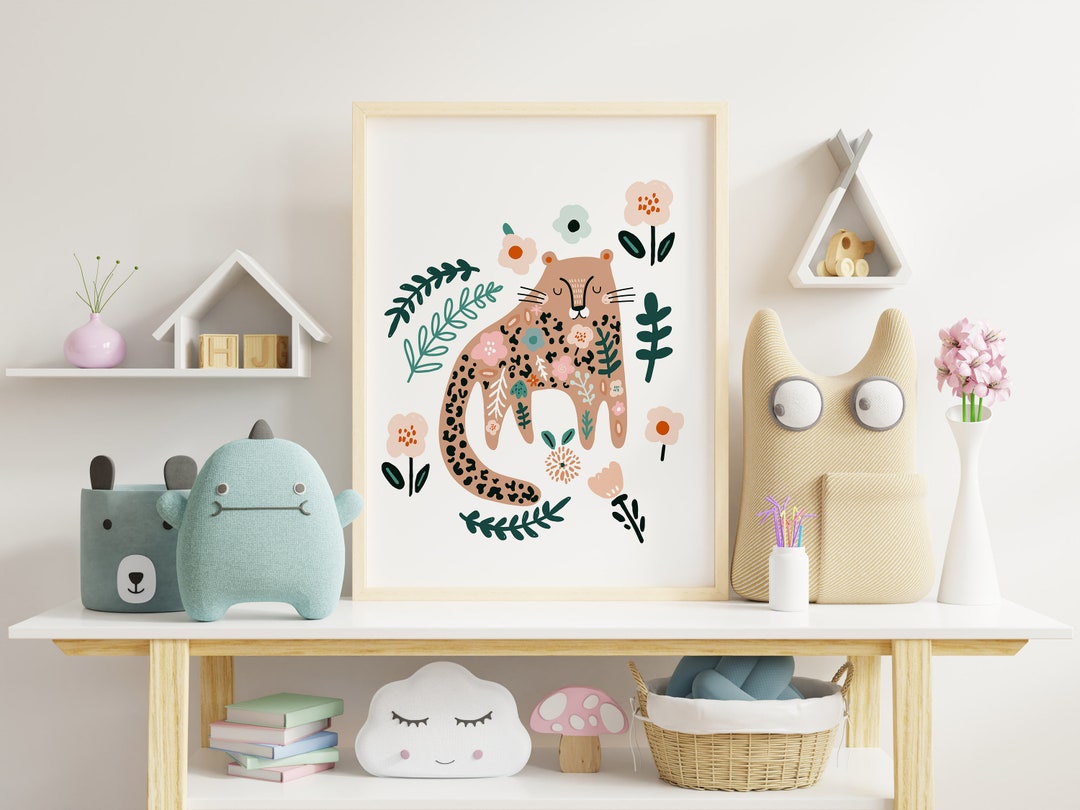 Cheetah Printable Wall Art, Safari Animal Nursery Decor, Cheetah Print ...