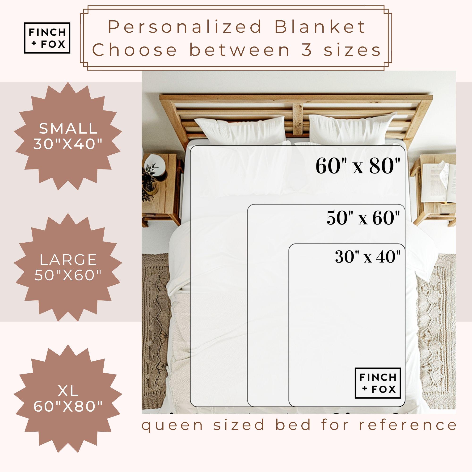 Personalized Wildflower Blanket: Vintage Floral Baby Girl Blanket