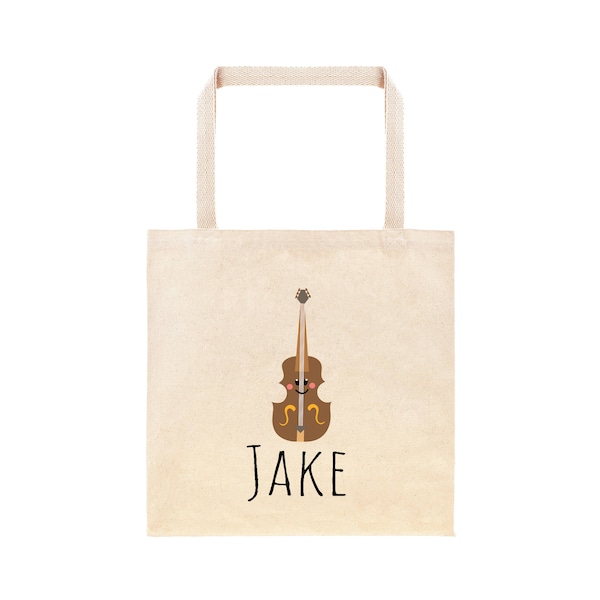 Violin Personalized School Tote Bag // Custom Music Class Book Bag // Violin Personalized Tote Bag