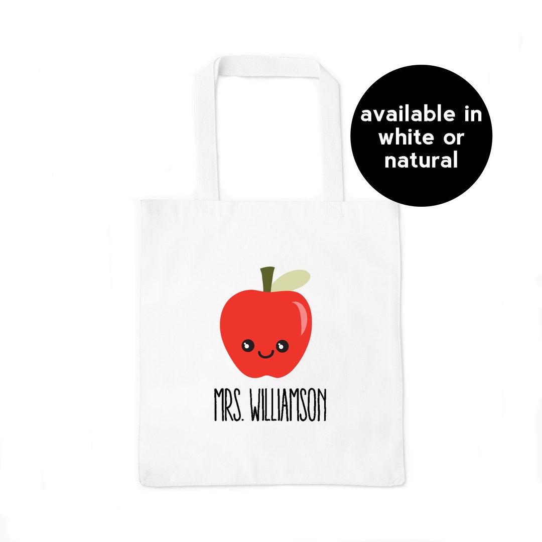 Personalized Teacher Tote Bag Monogram Teacher Appreciation Gift Cute ...
