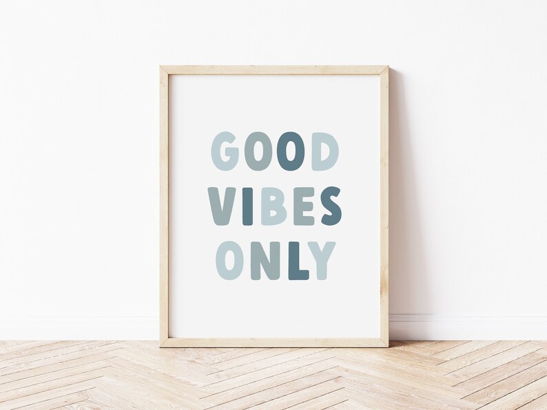 Good Vibes Only Wall Art for Children's Room or Nursery Etsy