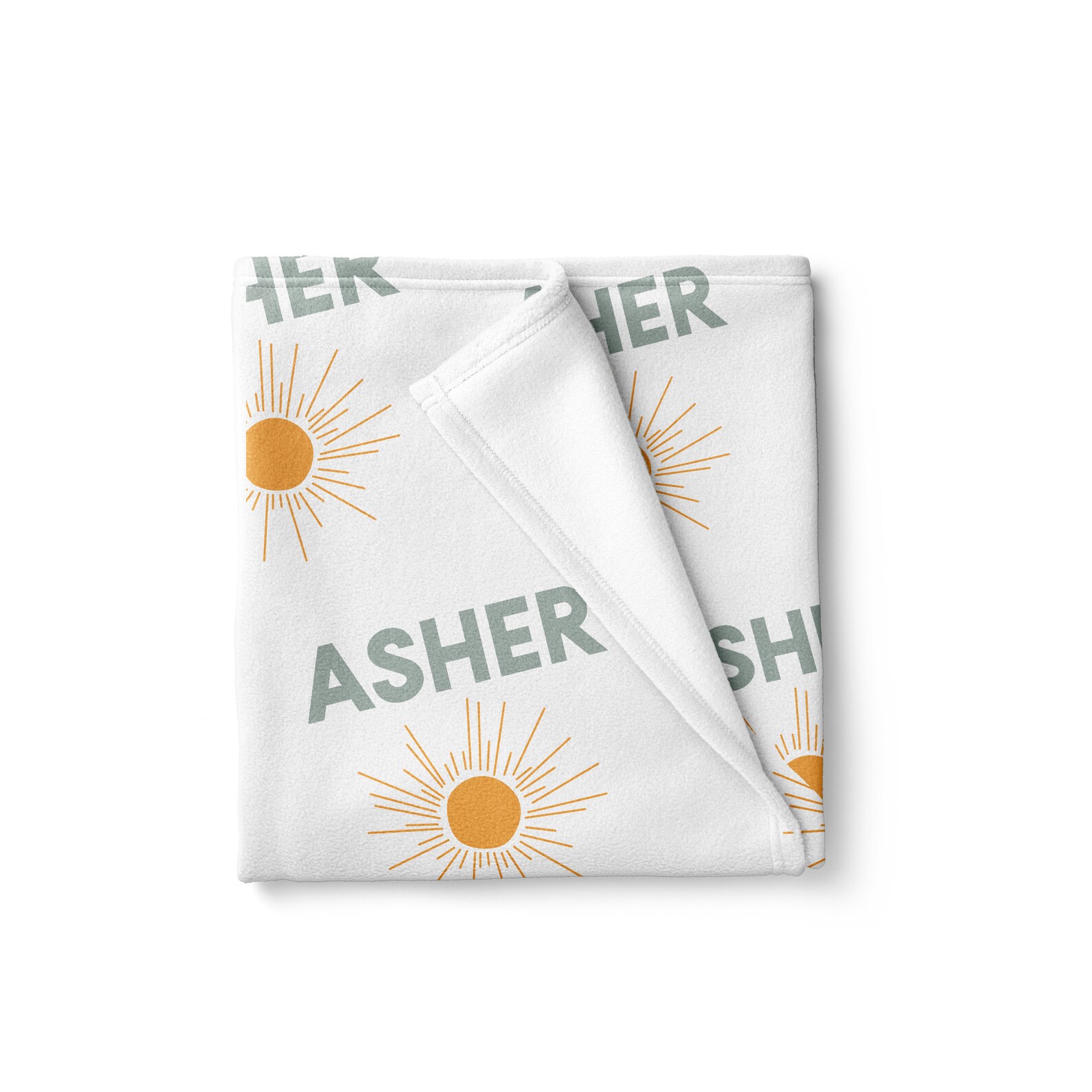Personalized Sun Baby Blanket / Modern Sun Print Personalized Etsy