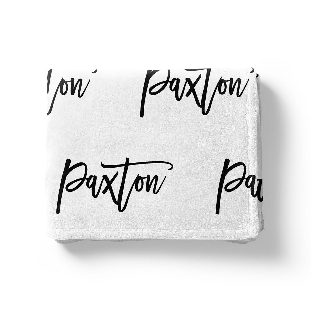 Personalized Baby Blanket Modern Baby Blanket Black and Etsy