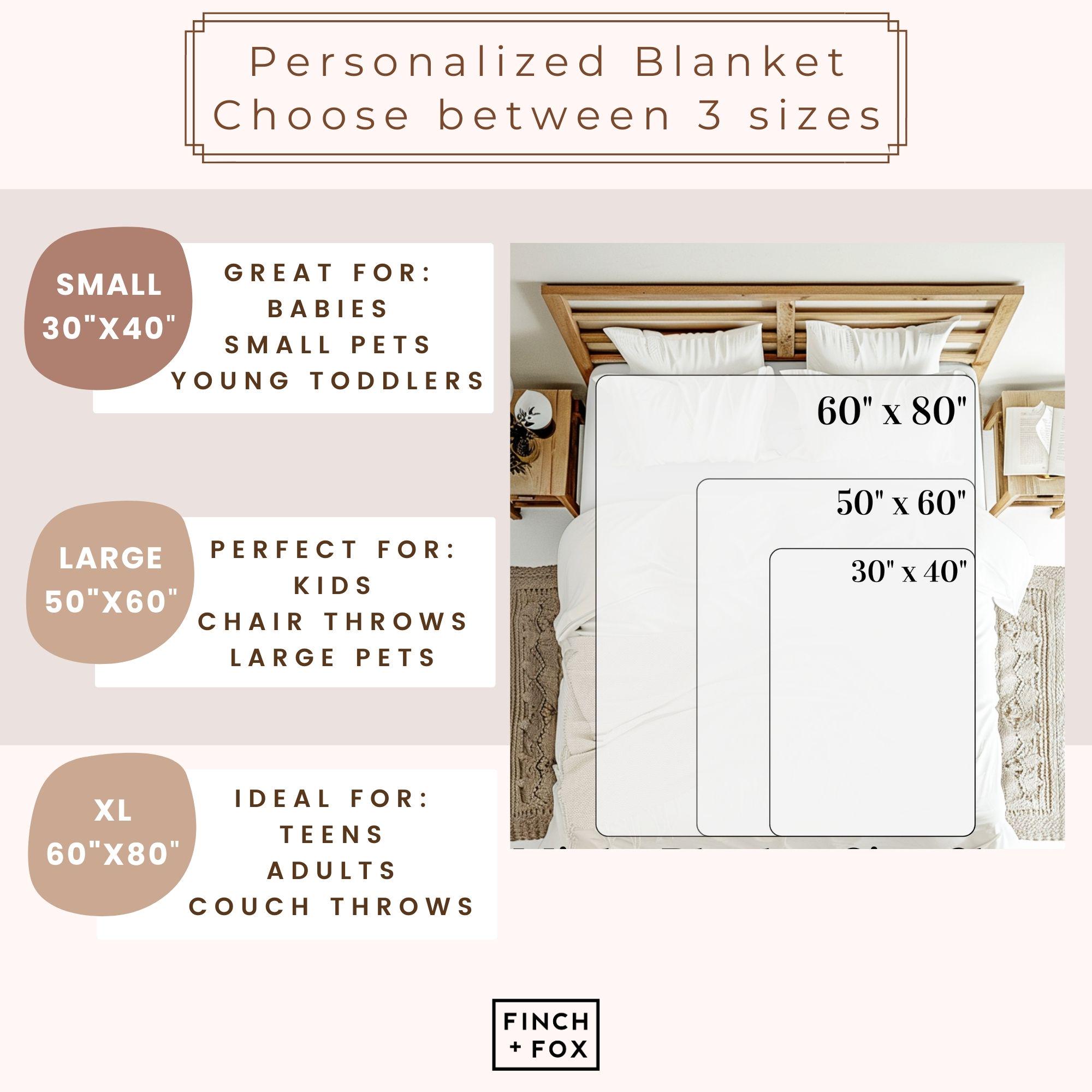Personalized Wildflower Blanket: Vintage Floral Baby Girl Blanket