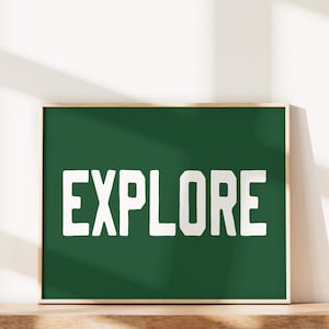Explore Kids Room Art Print: Modern Children&#39;s Decor (Digital Download)