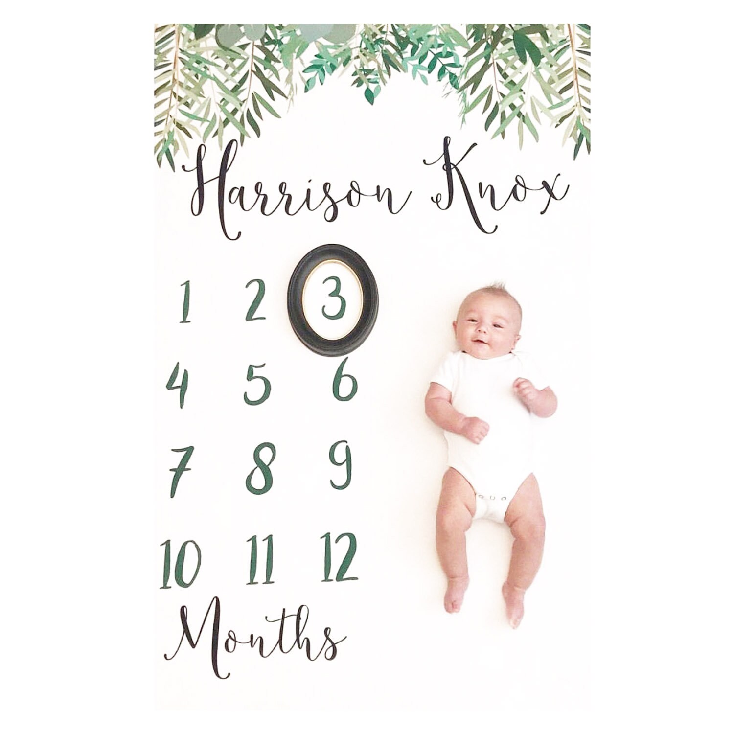 Baby Milestone Blanket for Boys and Girls with Nature Theme Baby Milestone Blanket for Boys and Girls with Nature Theme