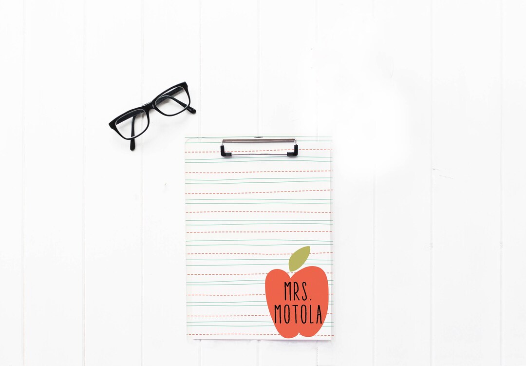 Personalized Teacher Clipboard Custom Clipboard Lined Paper Etsy