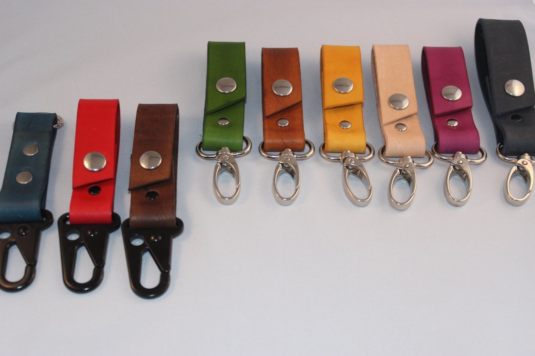 Snap Change Key Chain Leather Snap Key Chain - Etsy