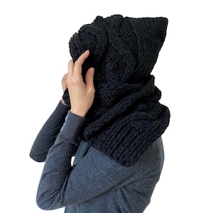 men's hooded scarf