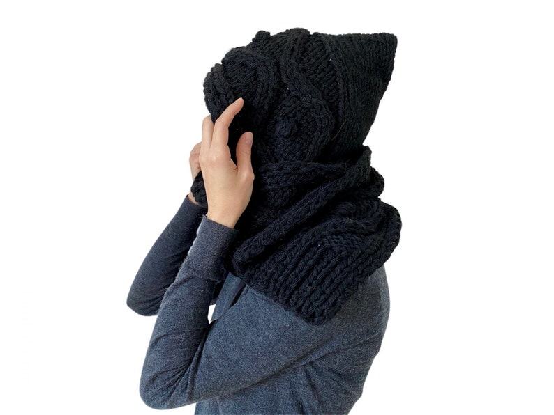 men's hooded scarf