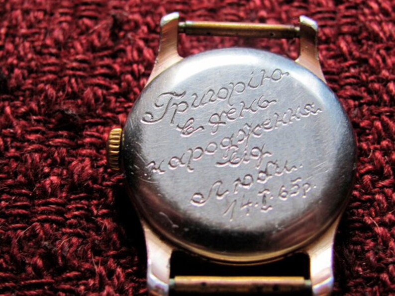 Engraving on Watch in Back Case of Any Watch in My Shop With Etsy
