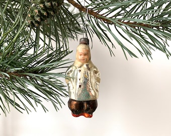 Ornements de Noël vintage super mignons enfant dans les vêtements d'hiver mains dans les poches décor de Noël rétro ornements en verre d'arbre de Noël personnes