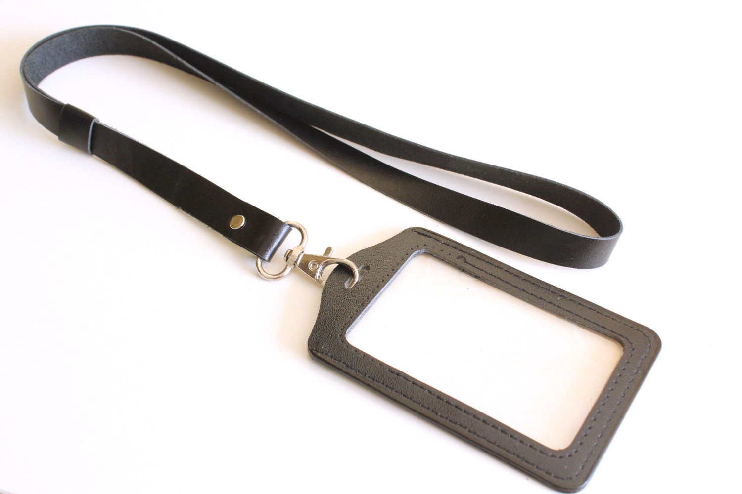 Leather lanyard id badge lanyard cute lanyard id badge Etsy