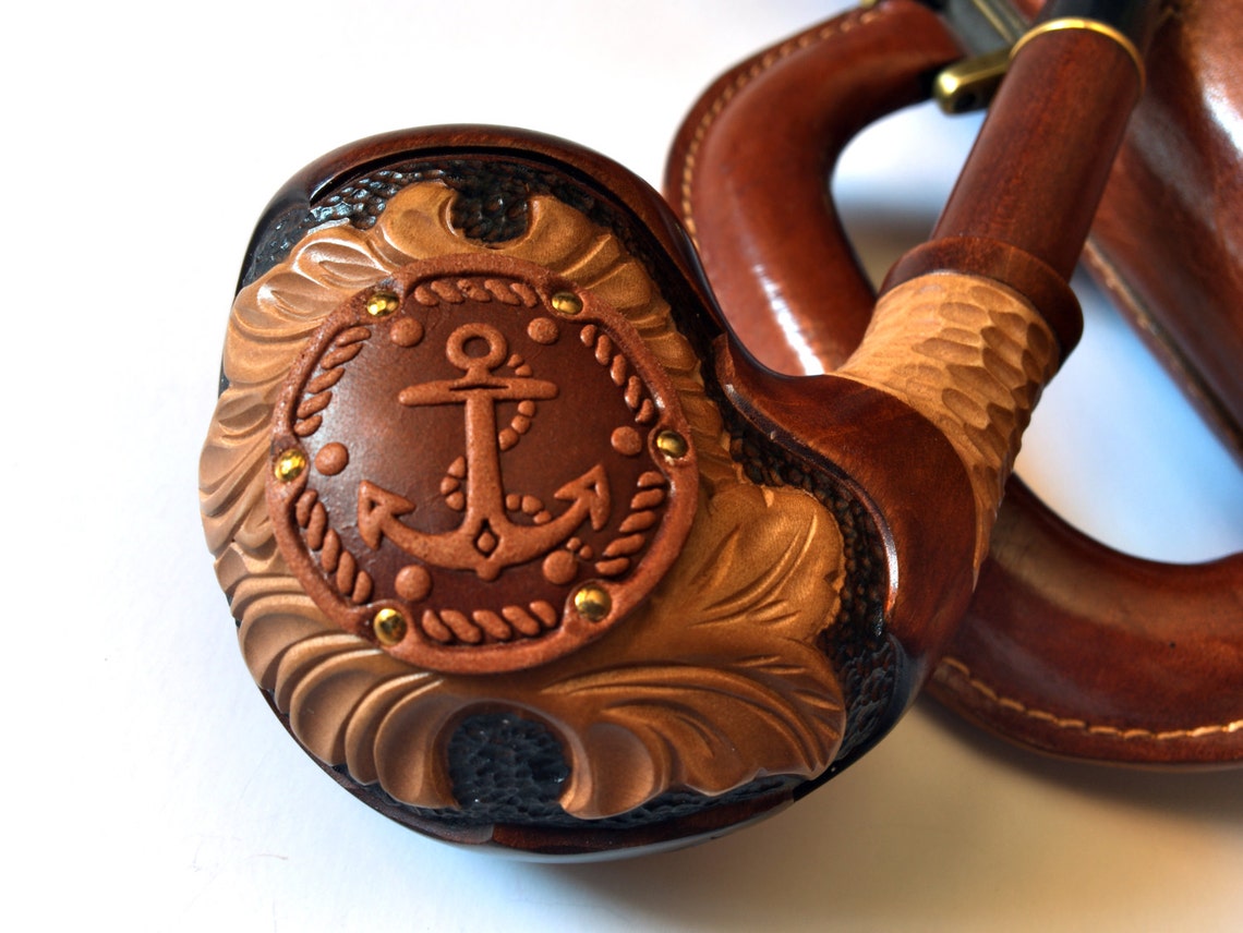 Handcarved Smoking Pipe Anchor Tobacco Pipes Smoking Etsy