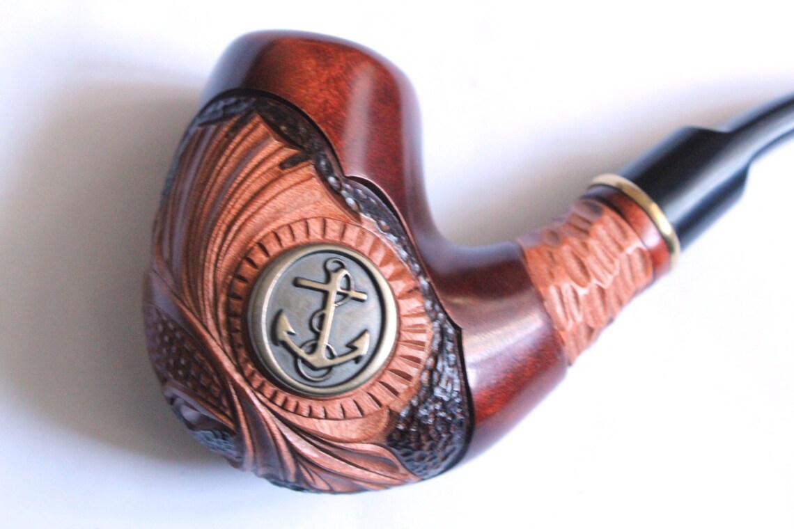 Handcarved Smoking Pipe anchor Tobacco Pipes Smoking Etsy