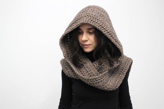 Ladies top hooded scarf