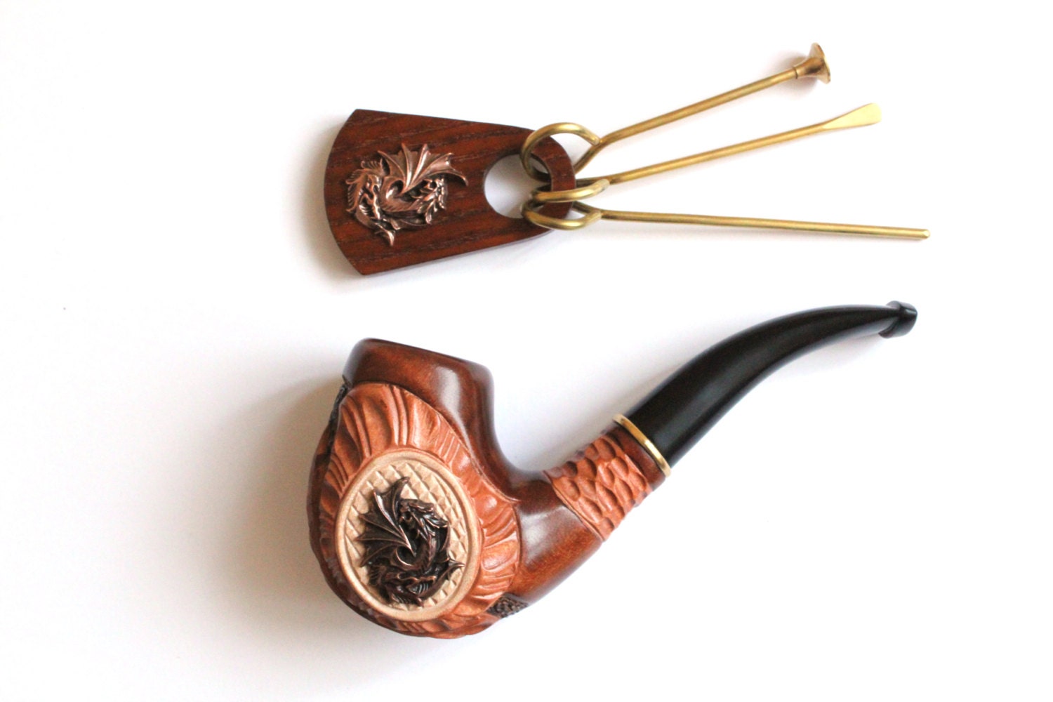 Gift set for him. Tobacco pipe Ship Tamper and Cleaning Etsy