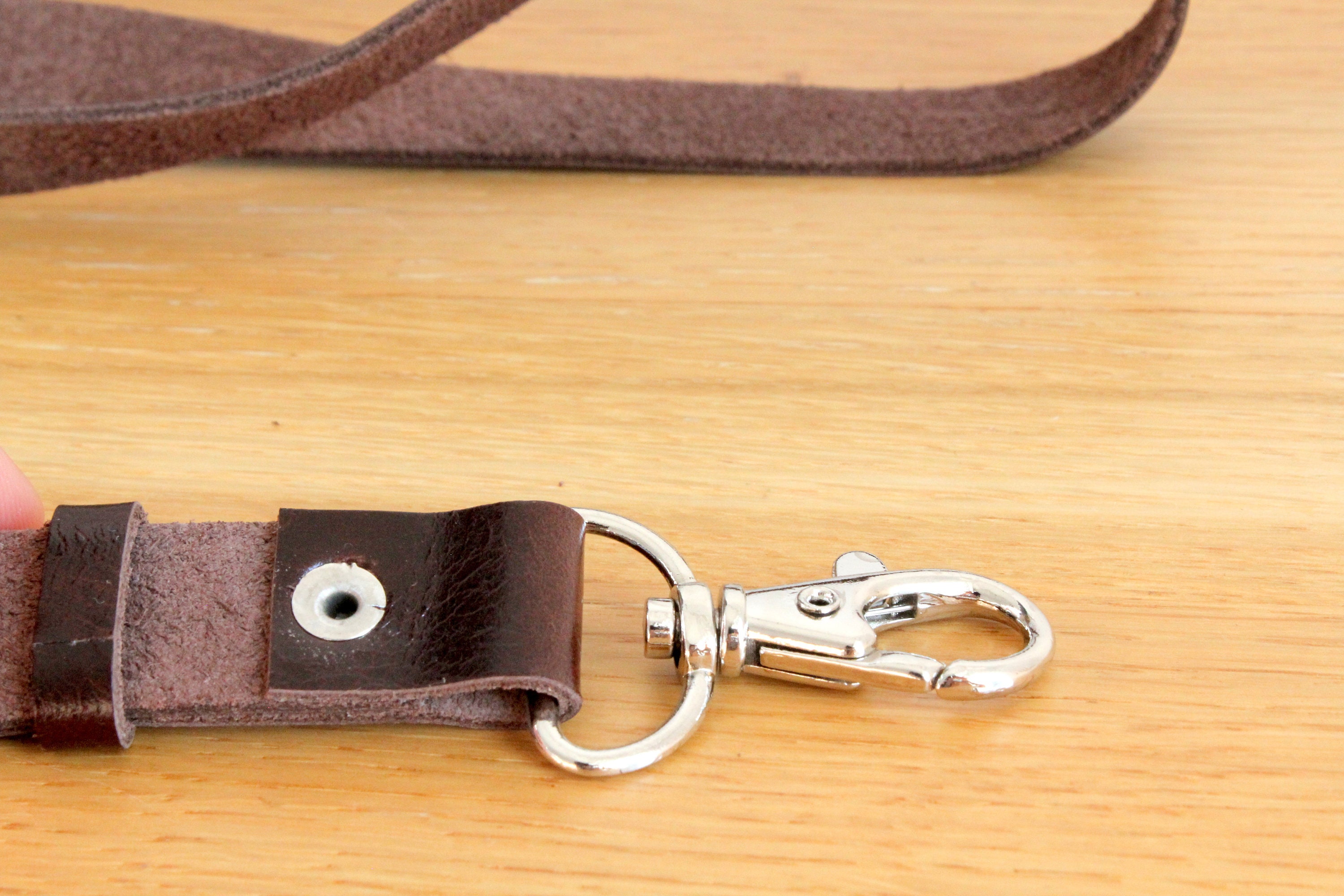Leather lanyard id badge lanyard with badge holder id badge Etsy