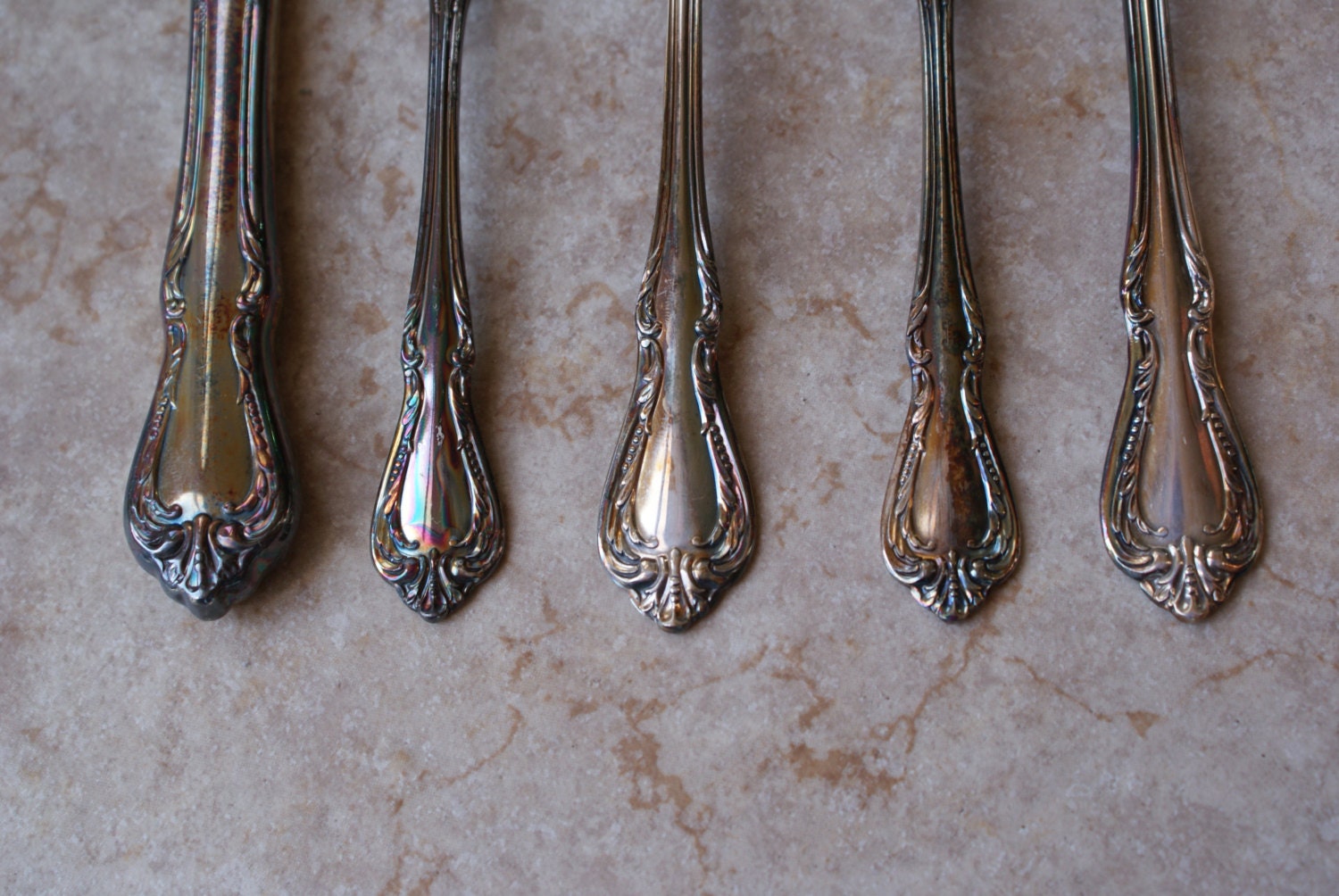 WM A Rogers Oneida Ltd. Silver Overlaid Vintage Silverware Set Etsy
