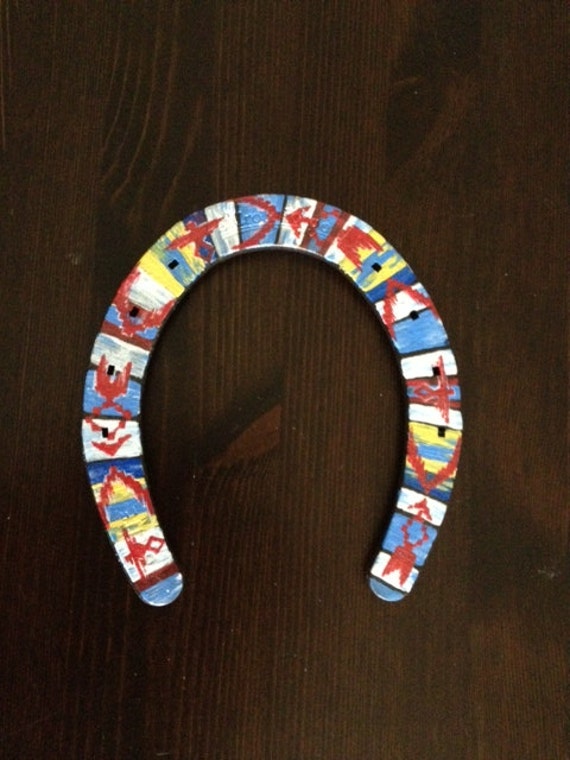 Items similar to Handpainted Horse shoes on Etsy