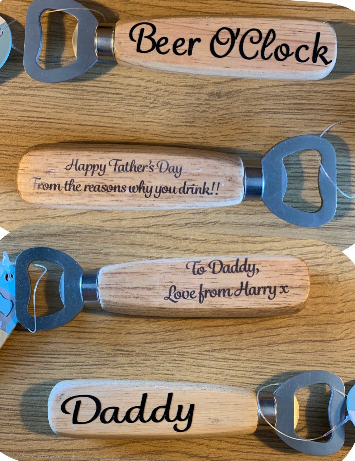 Personalised bottle opener fathers day grandad dad Etsy