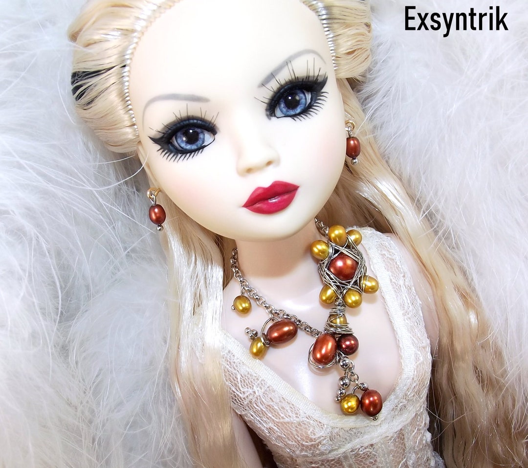 SABRE DANCE Ooak Freshwater Pearl Jewelry for 16inch Dolls Like Tonner