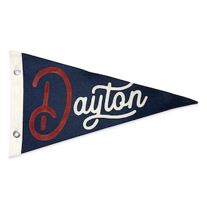 Dayton Ohio Vintage-Inspired Canvas Pennant