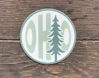 Ohio Forest 3" Round Sticker - Weather Resistant Vinyl