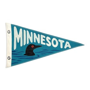 Minnesota Loon Vintage-Inspired Canvas Pennant Flag image 1