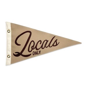 Locals Only Surf-Inspired Canvas Pennant