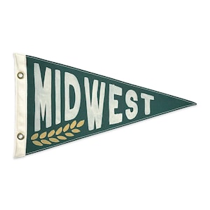 Midwest Vintage-Inspired Canvas Pennant