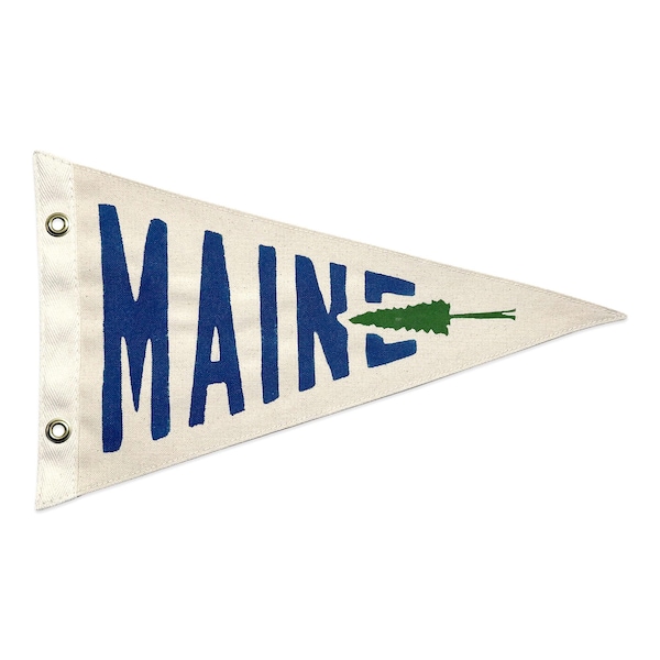 Maine Tree Canvas Park Pennant Flag