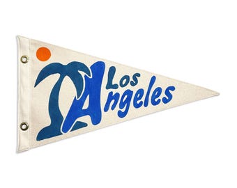 Los Angeles Vintage-Inspired Canvas Pennant