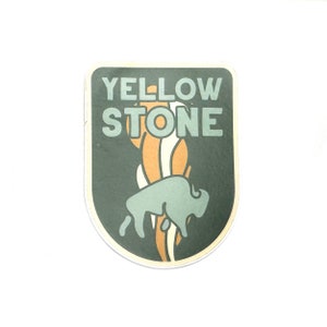 Yellowstone National Park 3&quot; Bison Sticker - Weather Resistant Vinyl