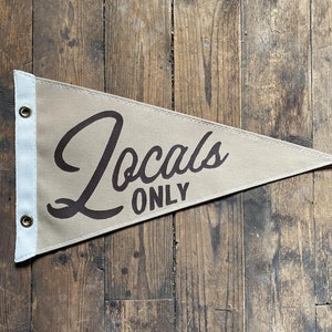 Locals Only Surf-Inspired Canvas Pennant