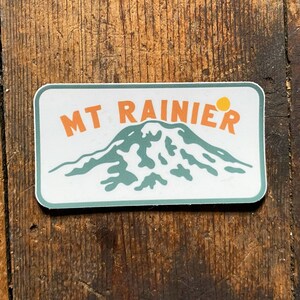 Mount Rainier National Park 3" Speckled Sticker - Weather Resistant Vinyl