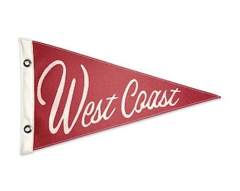 West Coast Surf-Inspired Canvas Pennant