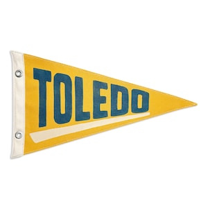 Toledo Ohio Vintage-Inspired Canvas Pennant