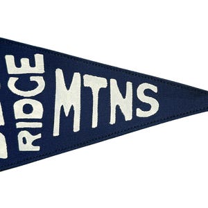 Blue Ridge Cool Lettering Blue Ridge Mountains Vintage-inspired Canvas Pennant - Etsy