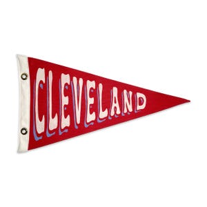 Cleveland Ohio Vintage-Inspired Canvas Pennant