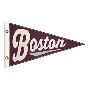 Boston (Massachusetts) Vintage-Inspired Canvas Pennant Flag