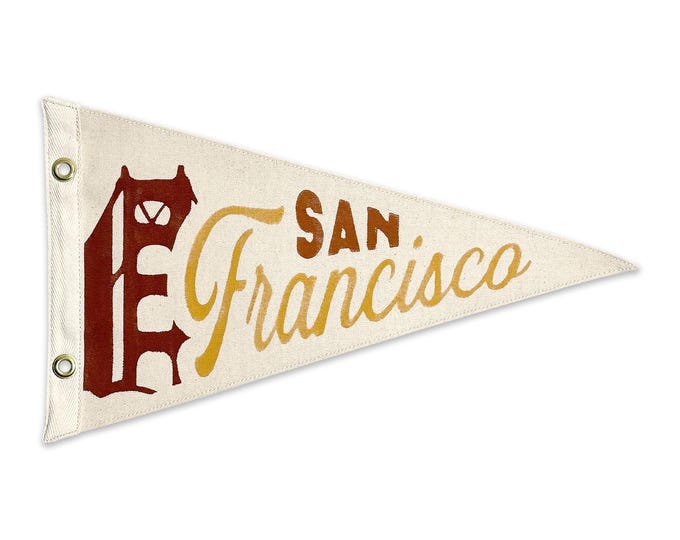 San Francisco Golden Gate Bridge (California) Canvas Pennant