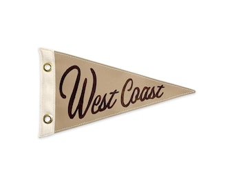 West Coast Surf-Inspired Mini Pennant Flag