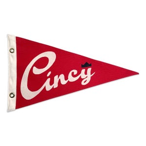 Cincy Queen City Vintage-Inspired Canvas Pennant