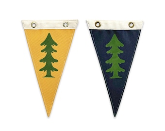 Wild Northland Tree Vintage-Inspired Canvas Mini Pennant