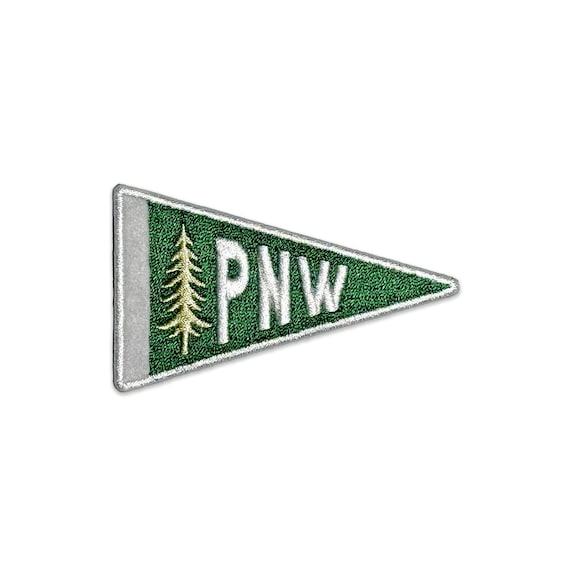 Pacific Northwest (PNW) Felt Iron-On Pennant Patch