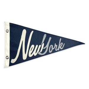 New York City (NYC) Script Canvas Pennant