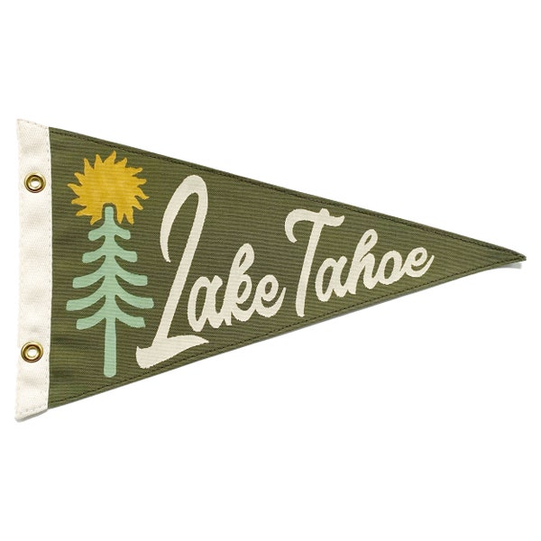 Lake Tahoe Park Canvas Pennant